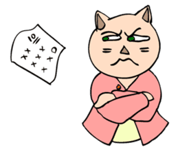 A student preparing for an exam. sticker #4866372