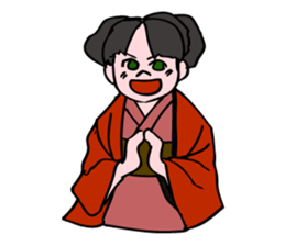 A  ghost girl wants to say something. sticker #5448982