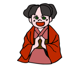 A ghost girl wants to say something. sticker #5448982