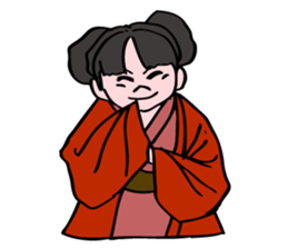 A  ghost girl wants to say something. sticker #5448985