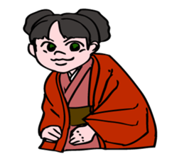 A  ghost girl wants to say something. sticker #5448987