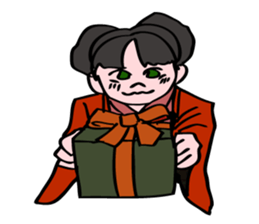 A  ghost girl wants to say something. sticker #5448990