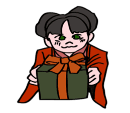 A ghost girl wants to say something. sticker #5448990