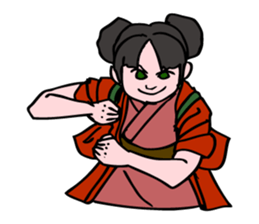 A  ghost girl wants to say something. sticker #5448996