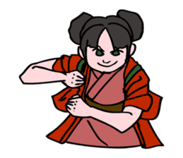 A ghost girl wants to say something. sticker #5448996