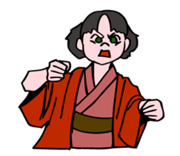 A  ghost girl wants to say something. sticker #5449000