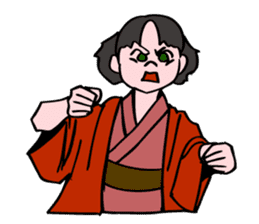 A ghost girl wants to say something. sticker #5449000