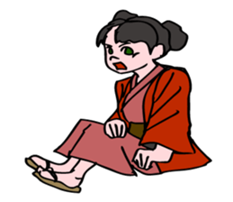 A  ghost girl wants to say something. sticker #5449001