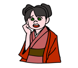 A  ghost girl wants to say something. sticker #5449004