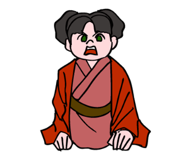 A  ghost girl wants to say something. sticker #5449006