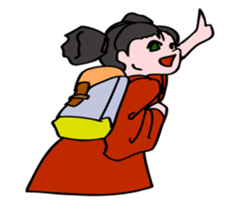 A  ghost girl wants to say something. sticker #5449015