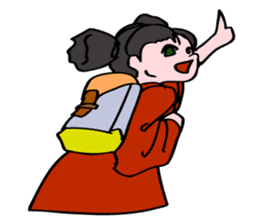 A ghost girl wants to say something. sticker #5449015