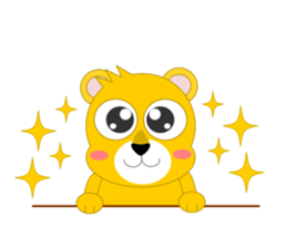 Always cheerful lion of children sticker #5644406