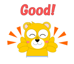 Always cheerful lion of children sticker #5644408