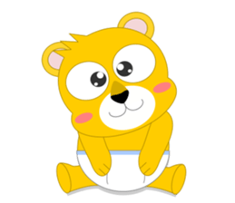 Always cheerful lion of children sticker #5644414