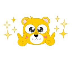 Always cheerful lion of children sticker #5644420