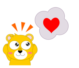 Always cheerful lion of children sticker #5644424
