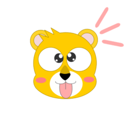 Always cheerful lion of children sticker #5644425