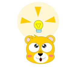 Always cheerful lion of children sticker #5644428