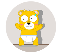 Always cheerful lion of children sticker #5644432