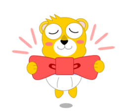 Always cheerful lion of children sticker #5644437