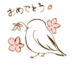 birds and flowers sticker #5681931