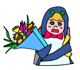 A penguin boy willing to fly. sticker #5850053