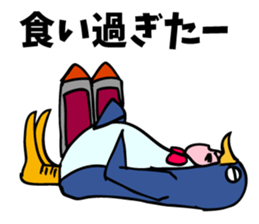 A penguin boy willing to fly. sticker #5850069