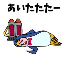 A penguin boy willing to fly. sticker #5850070