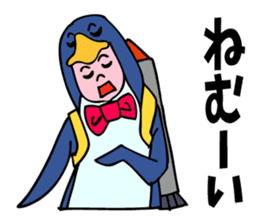 A penguin boy willing to fly. sticker #5850071