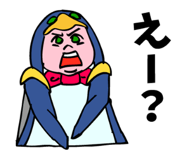 A penguin boy willing to fly. sticker #5850075