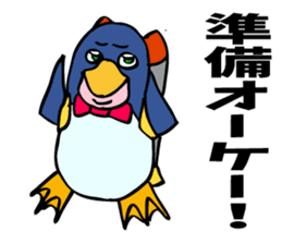 A penguin boy willing to fly. sticker #5850080