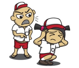 Si Udin & Sarini (english) sticker #6033777