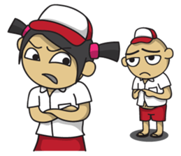 Si Udin & Sarini (english) sticker #6033780