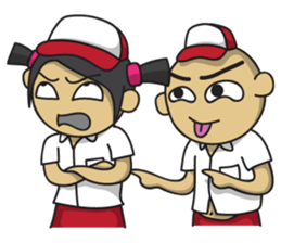 Si Udin & Sarini (english) sticker #6033781