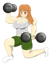 Pretty Muscle girls English Ver. sticker #6200081
