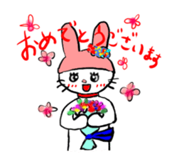 a cute rabbit sticker #6594062
