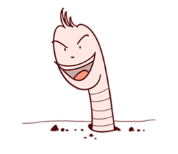 Funny Earthworm sticker #6913313