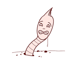 Funny Earthworm sticker #6913315