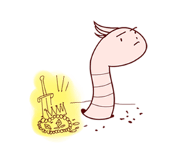 Funny Earthworm sticker #6913316