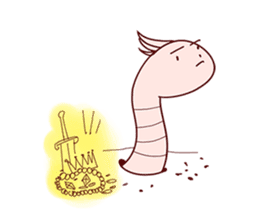 Funny Earthworm sticker #6913316