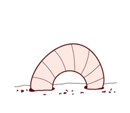 Funny Earthworm sticker #6913317
