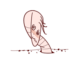 Funny Earthworm sticker #6913319