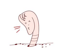 Funny Earthworm sticker #6913320