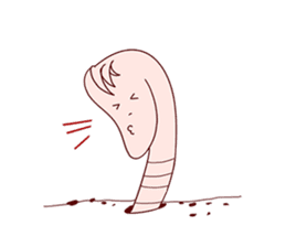 Funny Earthworm sticker #6913320