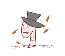 Funny Earthworm sticker #6913321