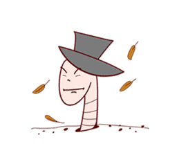 Funny Earthworm sticker #6913321