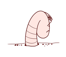 Funny Earthworm sticker #6913325