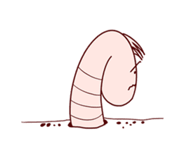 Funny Earthworm sticker #6913325