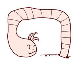 Funny Earthworm sticker #6913326